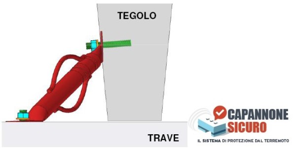 particolare connettore duttile Trave-Tegolo copertura