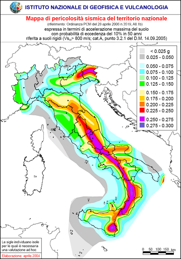 Mappa del Rischio Sismico