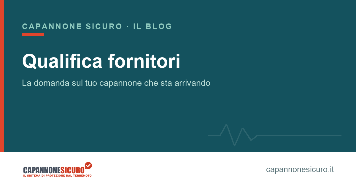 Questionario di qualifica fornitori compilato sulla scrivania di un capannone industriale